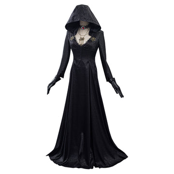 Juego Resident Evil Village Hija de Lady Dimitrescu Vampire Lady Vestido Halloween Cosplay Carnaval Disfraz